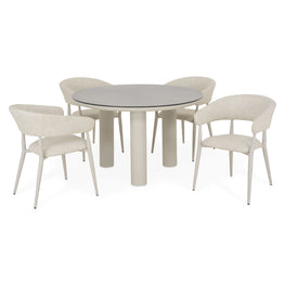 SALLY Set mobilier terasă/grădină, 4 scaune și masă