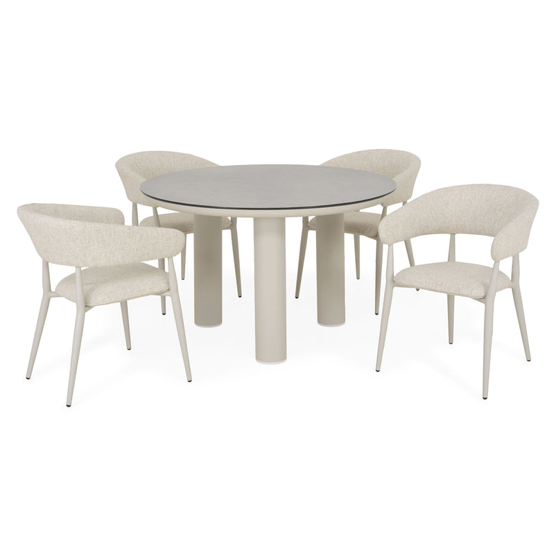 SALLY Set mobilier terasă/grădină, 4 scaune și masă