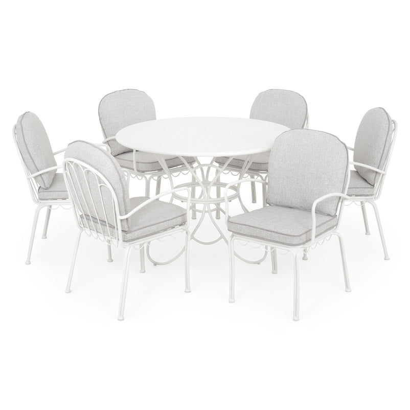 BOTANIC Set mobilier terasă/grădină, 6 scaune și masă
