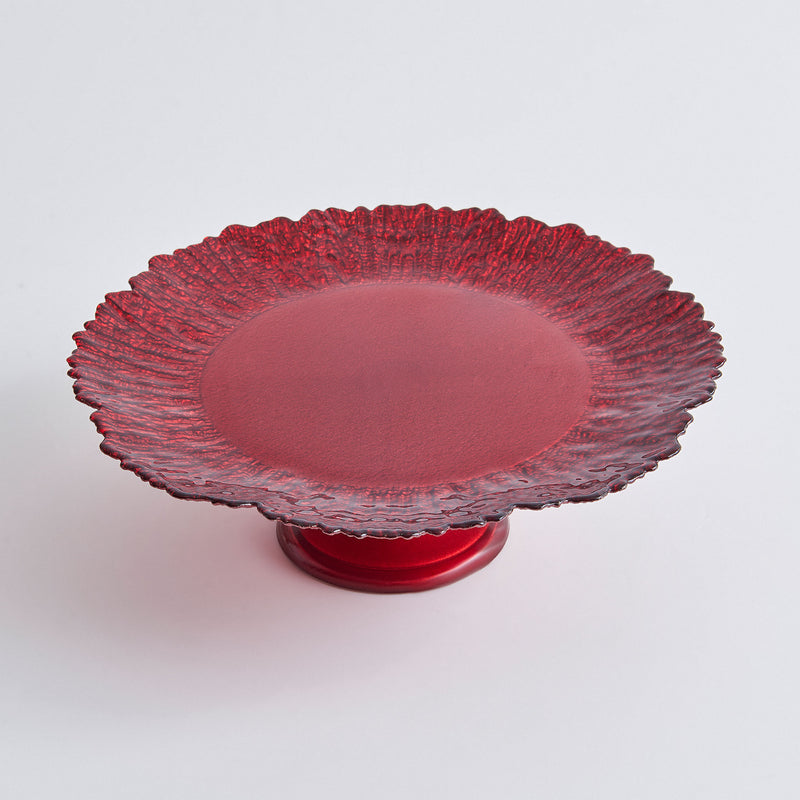 DENIZ Platou pentru prăjituri, sticlă, D.33cm