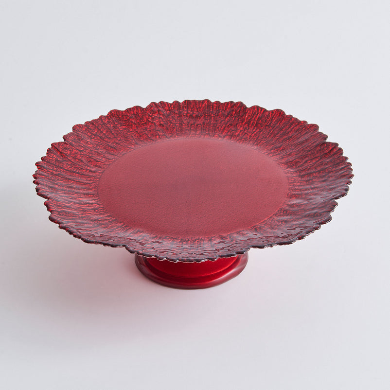 DENIZ Platou pentru prăjituri, sticlă, D.33cm