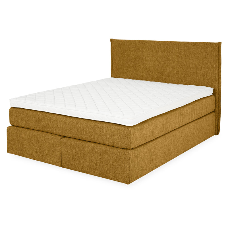 CARLINI Pat tapițat 160x200 cm, saltea și topper incluse