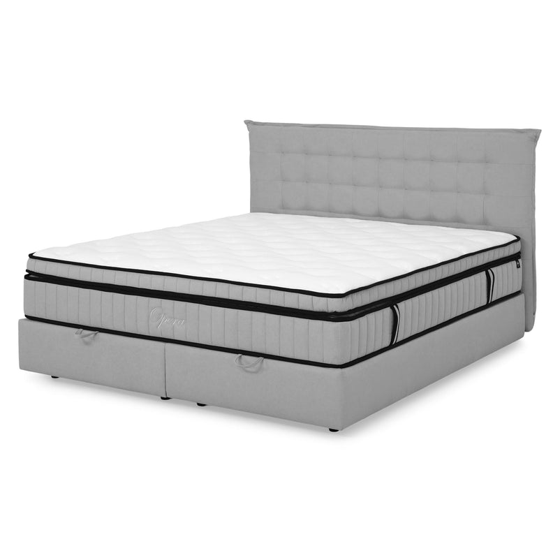 OPERA Pat tapițat, 180x200cm, somieră rabatabilă, ladă și saltea incluse