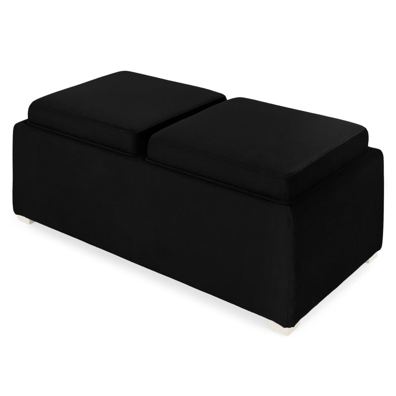 CUBIX Banchetă cu spațiu depozitare, stofă