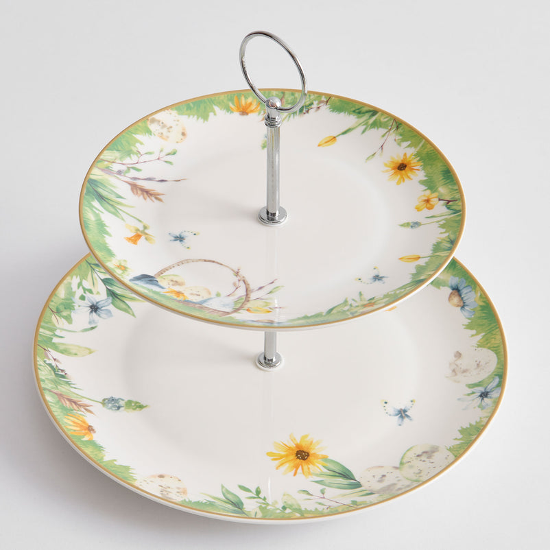 PRIMAVERA Platou supraetajat, porțelan, D.20/26cm