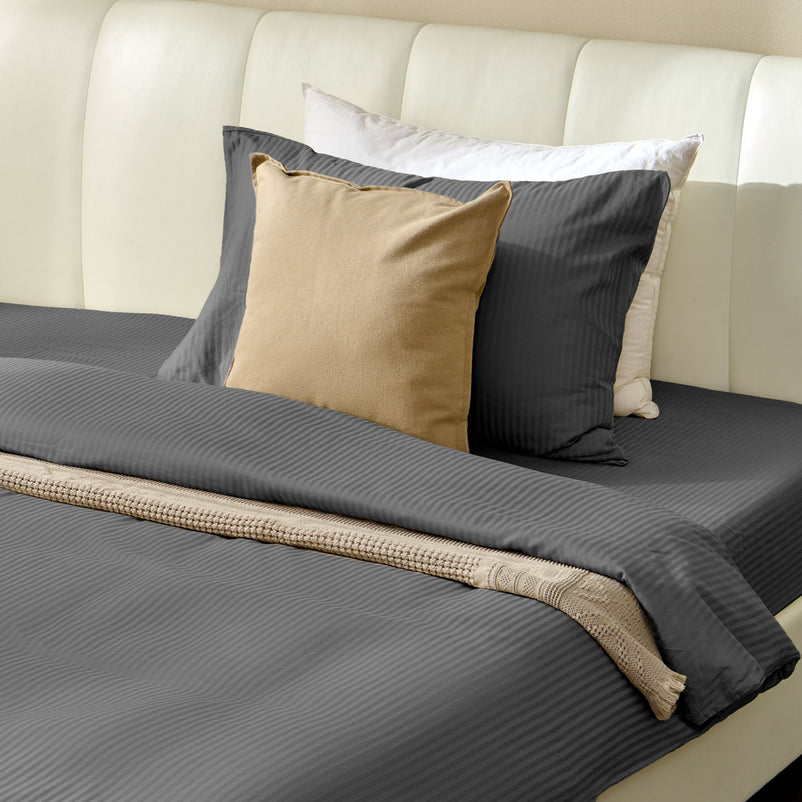 SATIN STRIPE Set așternut 3 piese, 140x220cm