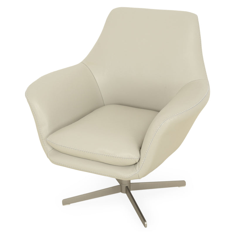 AMBLER Fotoliu rotativ, piele