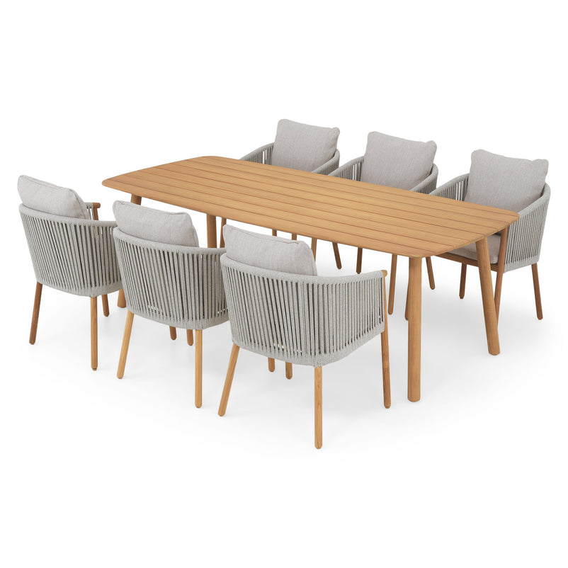 LOLA Set mobilier terasă/grădină, 6 scaune și masă