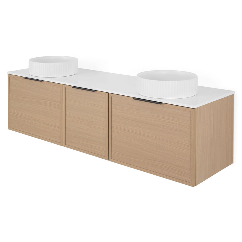 ARTEMIDE/HORIK Set mobilier baie, mască lavoar, top, 2 lavoare