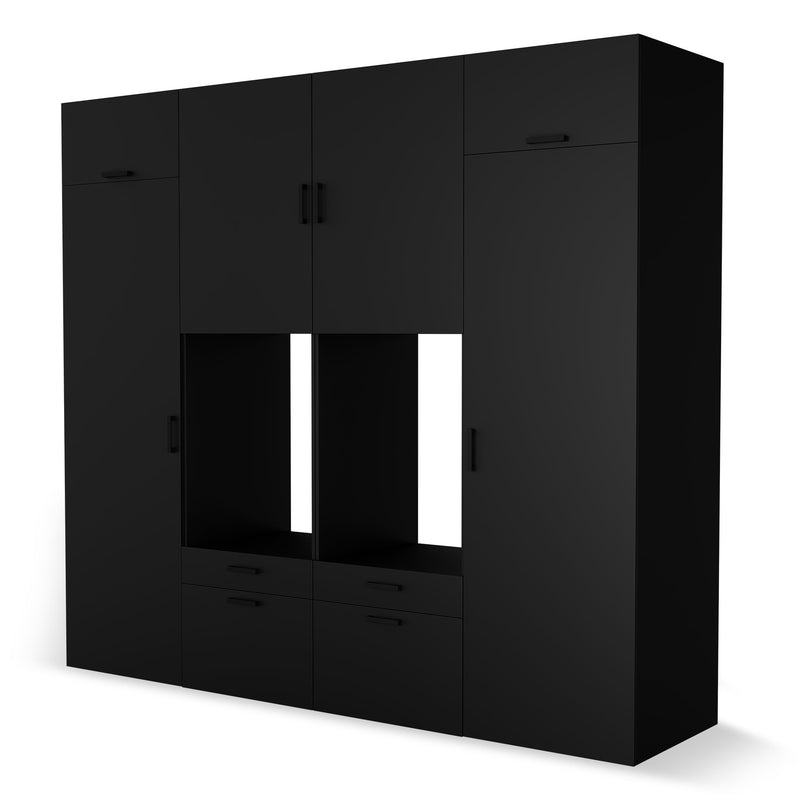 WASH&STORE Set mobilier baie, 8 piese dulapuri baie mașina spălat/uscător