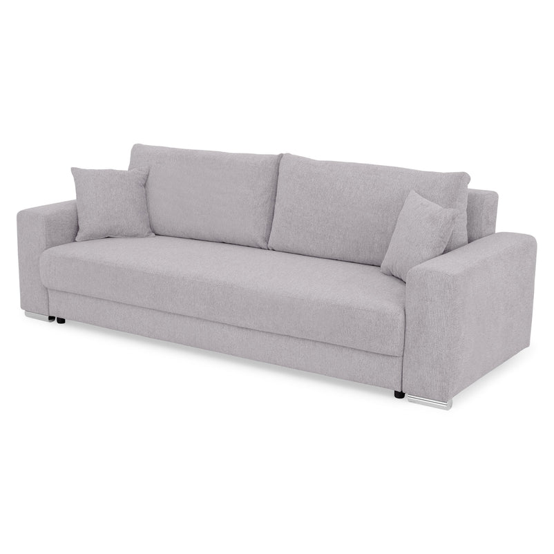 ANTONY Canapea extensibilă, 3 locuri, ladă depozitare, stofă