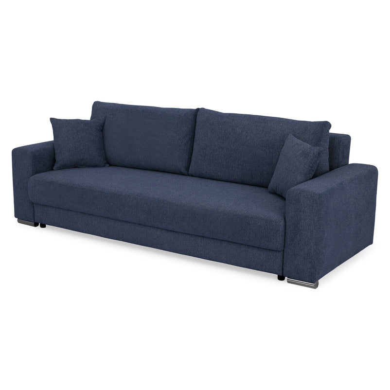 ANTONY Canapea extensibilă, 3 locuri, ladă depozitare, stofă