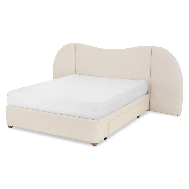 SOPHIE Pat tapițat, 160x200cm, somieră și sertare incluse