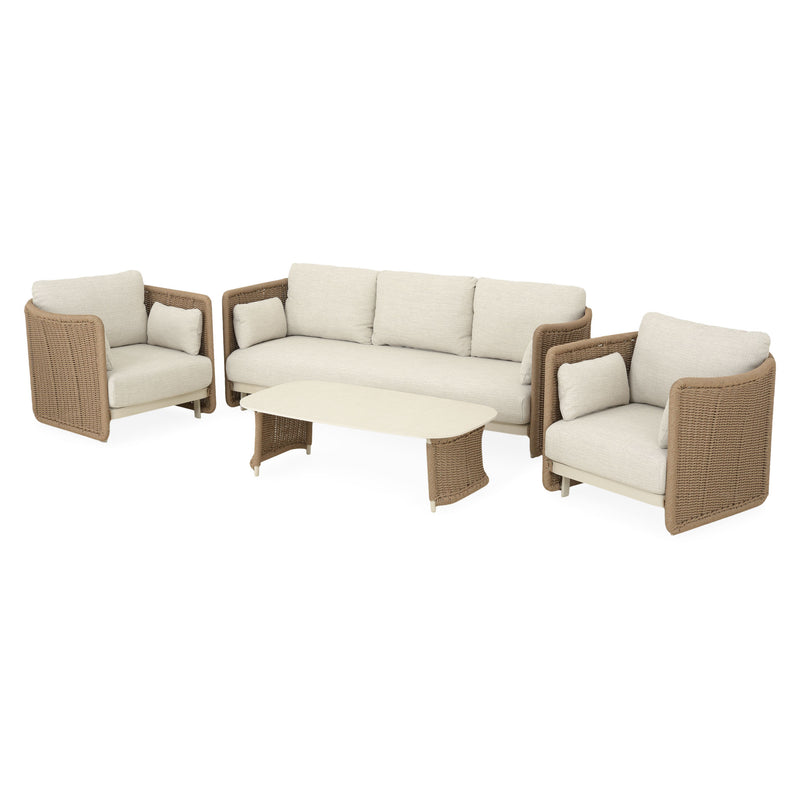 CATALINA Set mobilier terasă/grădină, canapea, 2 fotolii și măsuță