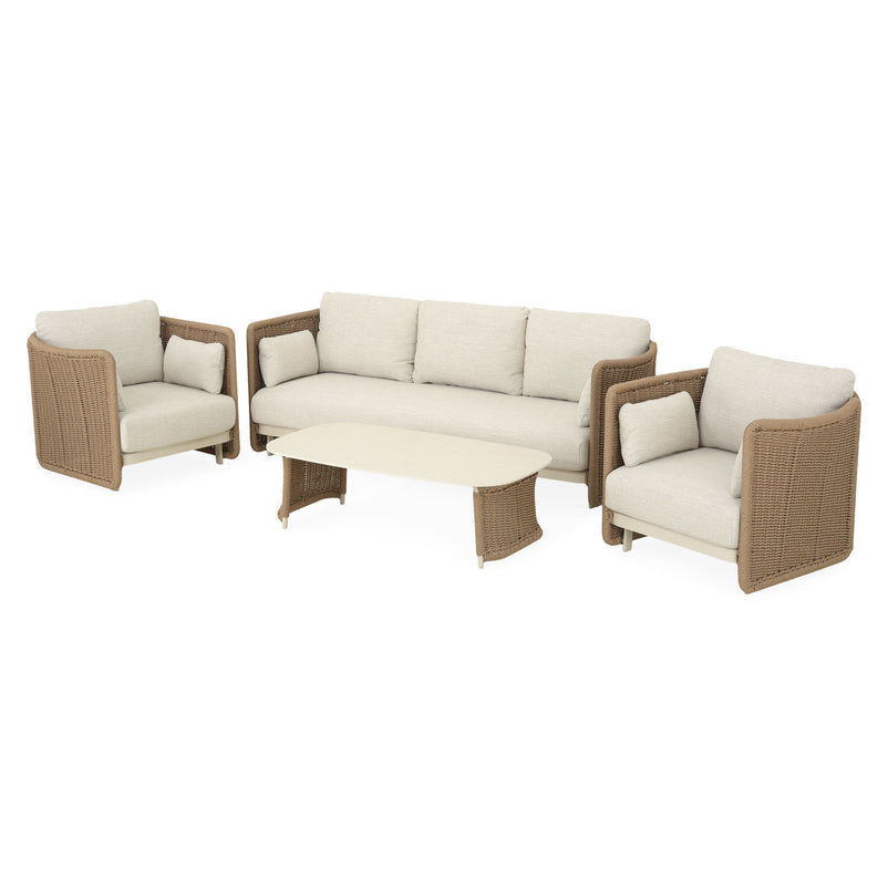 CATALINA Set mobilier terasă/grădină, canapea, 2 fotolii și măsuță