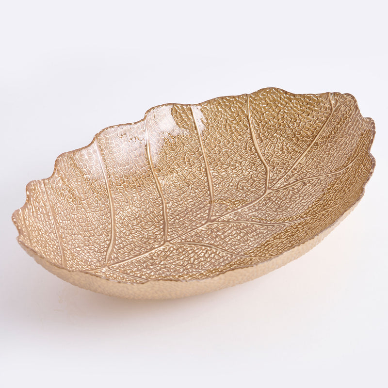 ASH LEAF Platou, sticlă, L.42cm