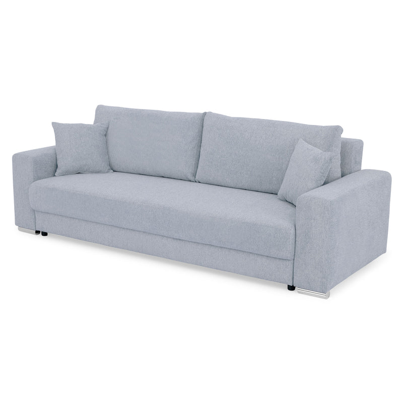 ANTONY Canapea extensibilă, 3 locuri, ladă depozitare, stofă