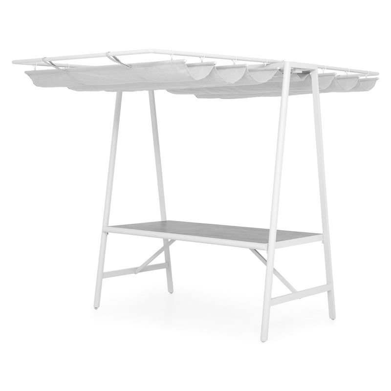 WRIGHT Masă dining cu acoperiș retractabil și lumină LED