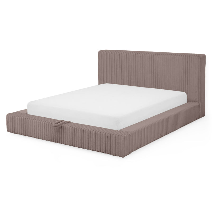 NORDEND Pat tapițat, 160x200cm, somieră rabatabilă și ladă incluse