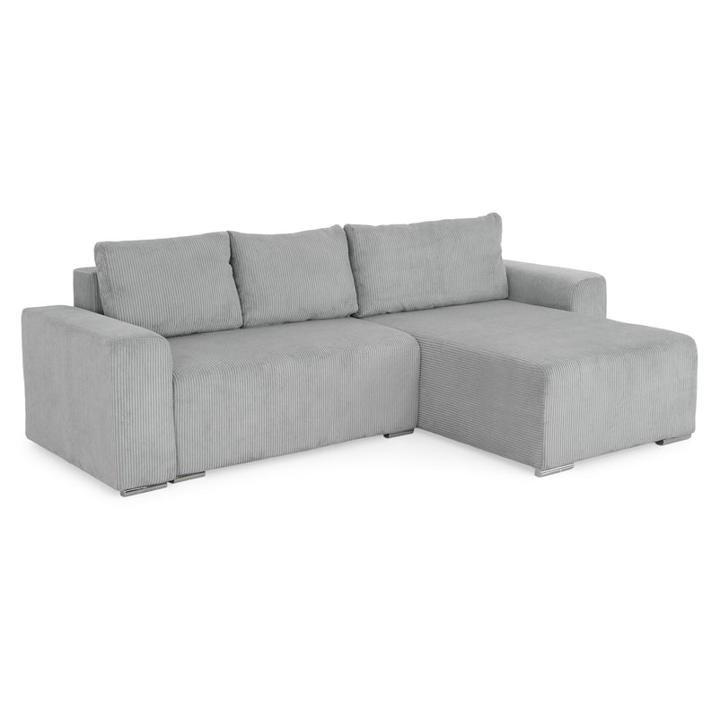 ONDINE Colțar extensibil, șezlong interschimbabil, ladă depozitare, stofă