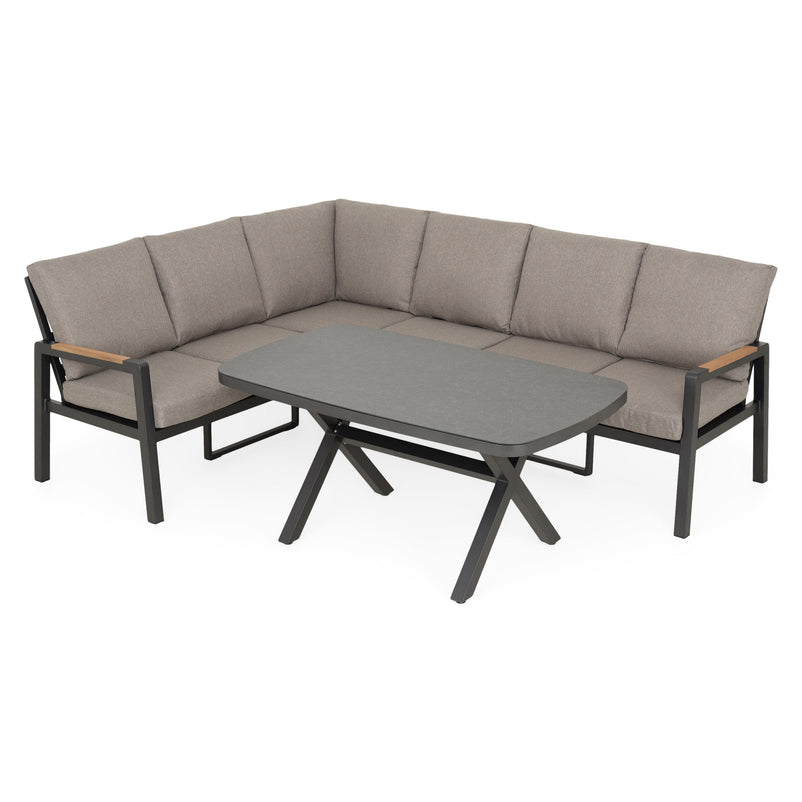 TREINTA Set mobilier terasă/grădină, colțar și masă