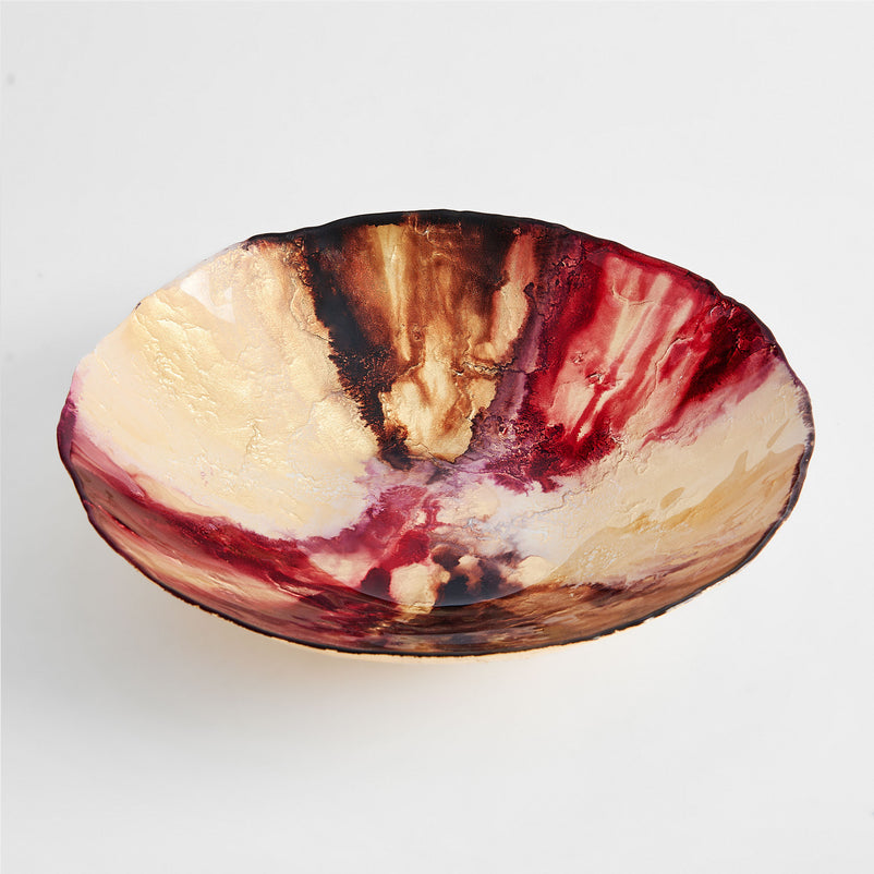 LEON Platou, sticlă, D.32cm