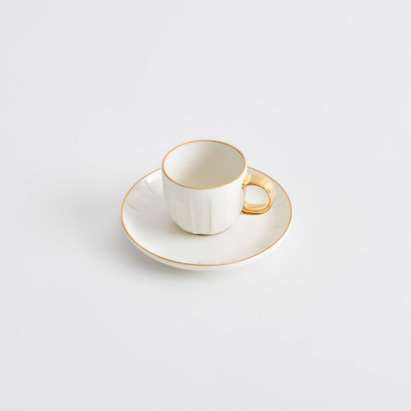 ABSOLUTE Ceașcă cu farfurioară espresso, porțelan, 90ml