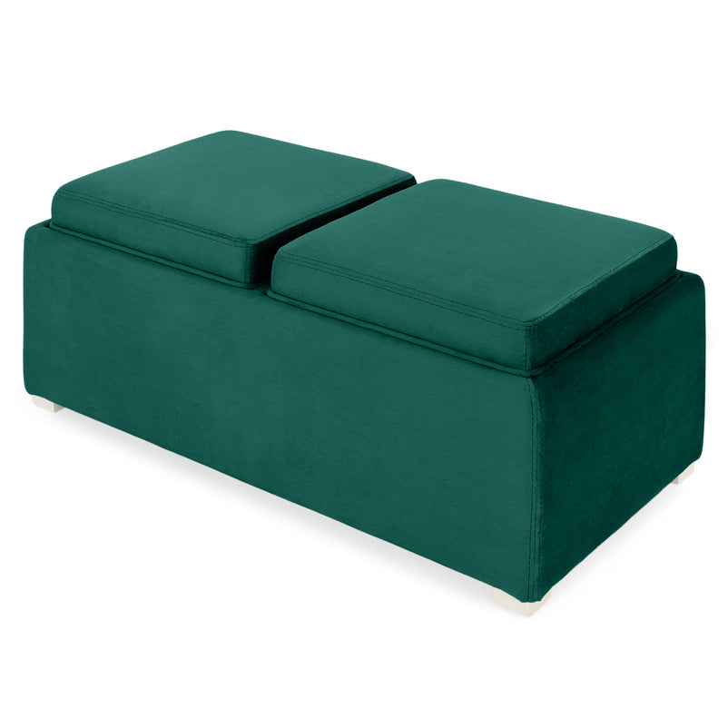 CUBIX Banchetă cu spațiu depozitare, stofă