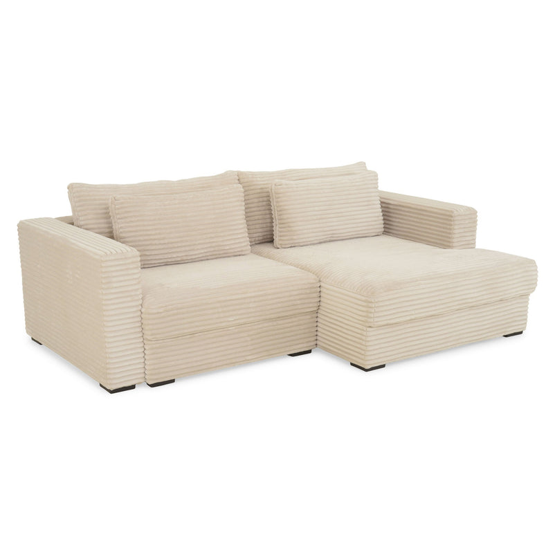 ERDING Colțar extensibil, șezlong stânga/dreapta și ladă depozitare, stofă