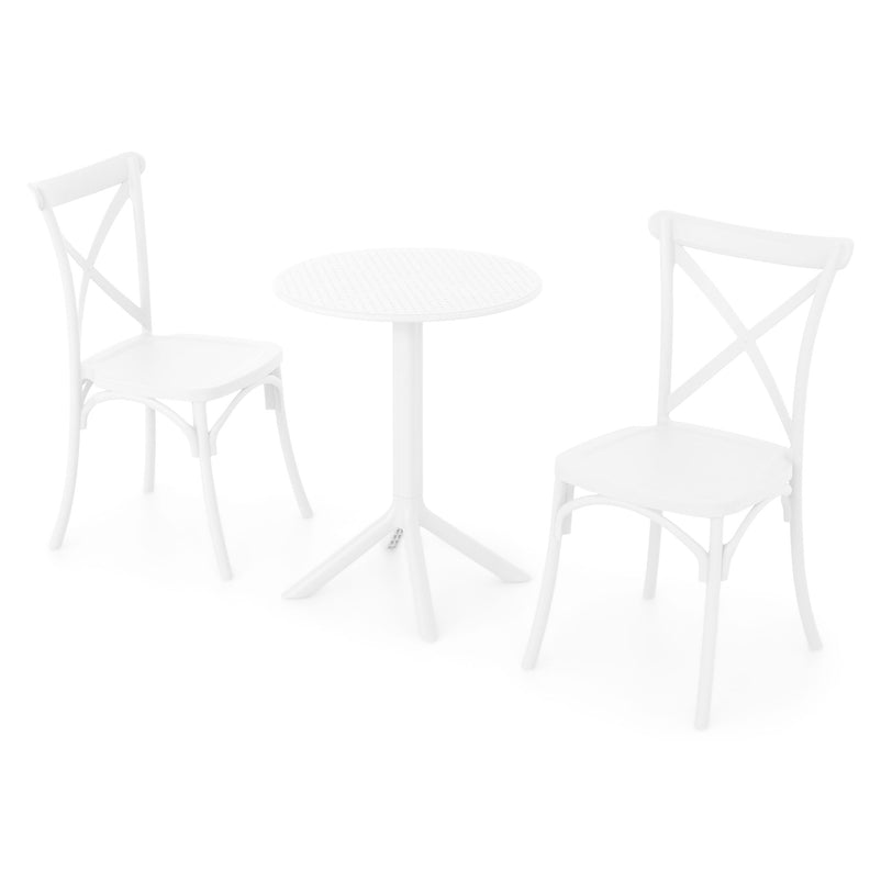 CIRCLE/SUCCOR Set mobilier terasă/grădină, 2 scaune și masă