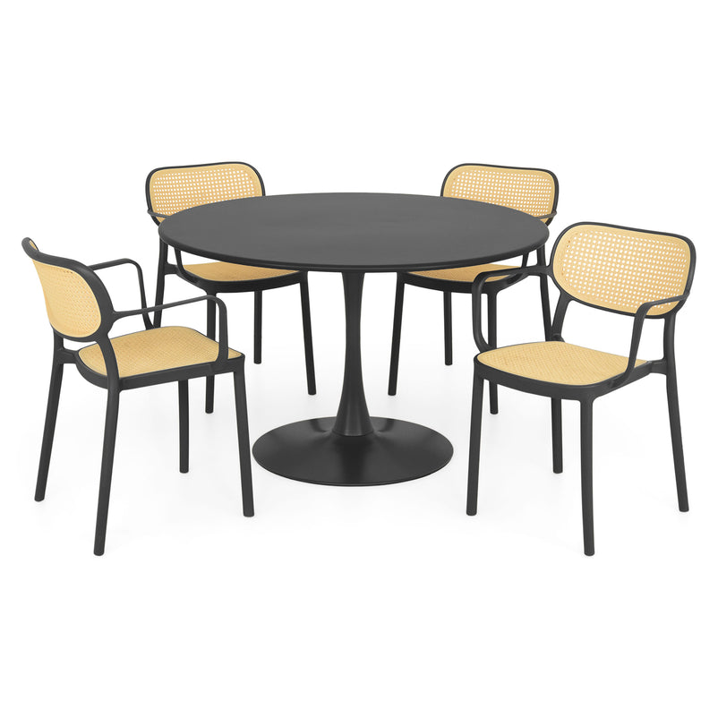 PLEZURO/ALIVIO Set mobilier terasă/grădină, 4 scaune și masă