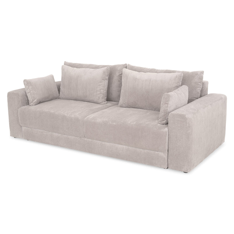 MELUN Canapea extensibilă, 3 locuri, ladă depozitare, stofă