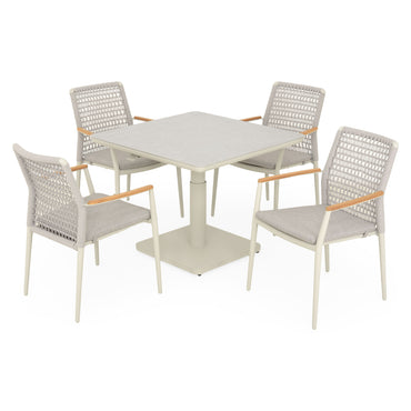 SALERNO Set mobilier terasă/grădină, 4 scaune și masă