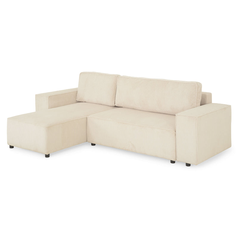 AINE Colțar extensibil, șezlong interschimbabil cu ladă depozitare, stofă