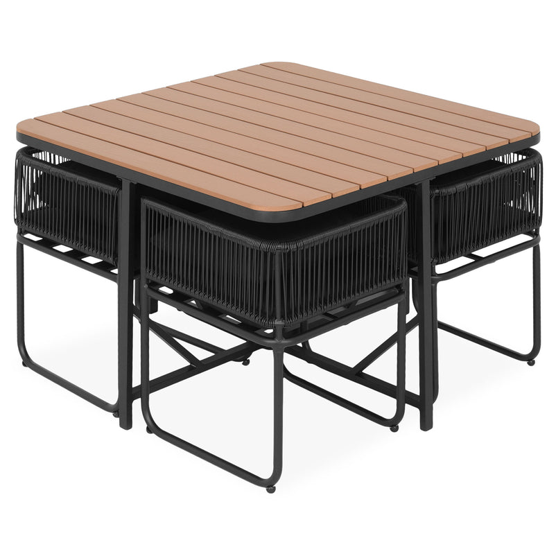 KARL Set mobilier terasă/grădină, 4 scaune și masă