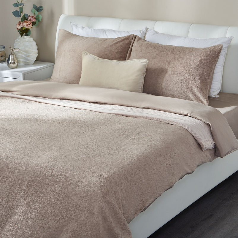 TEDDY FLEECE Set așternut 4 piese, 200x220cm