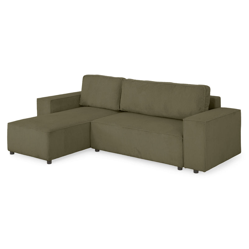 AINE Colțar extensibil, șezlong interschimbabil cu ladă depozitare, stofă