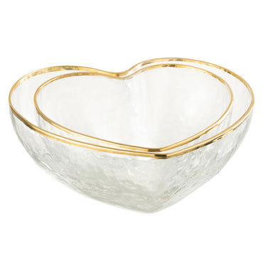 HEART Set 2 boluri, sticlă