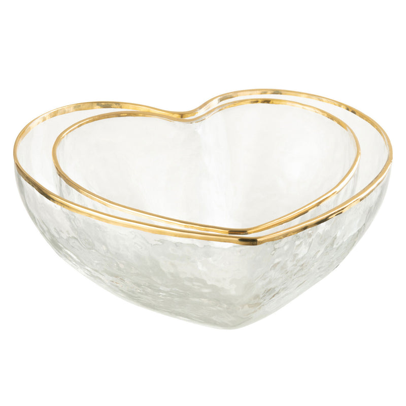 HEART Set 2 boluri, sticlă