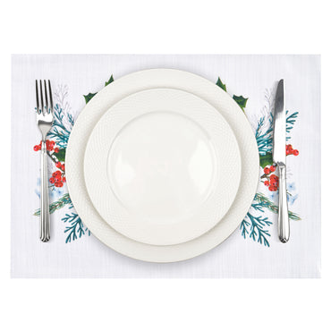 WINTER FLOWERS Set 6 suporturi farfurie