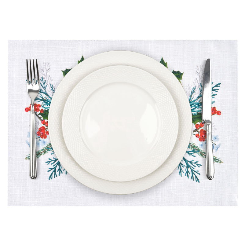 WINTER FLOWERS Set 6 suporturi farfurie