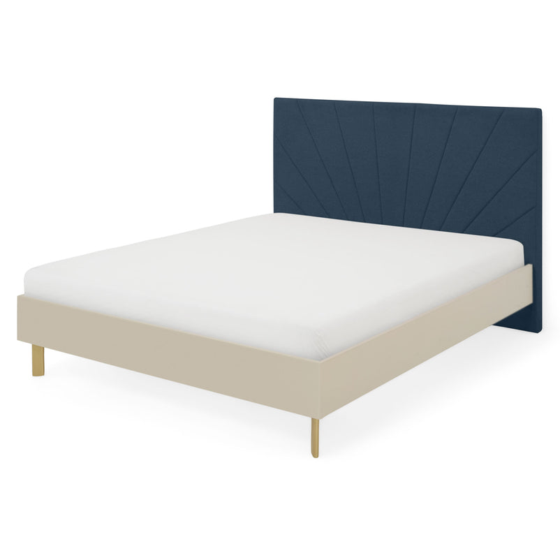 RING Pat cu tăblie tapițată 160x200cm, somieră inclusă