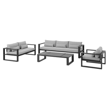 FERMO Set mobilier terasă/grădină, fotoliu, canapea 2 locuri, canapea 3 locuri și măsuță