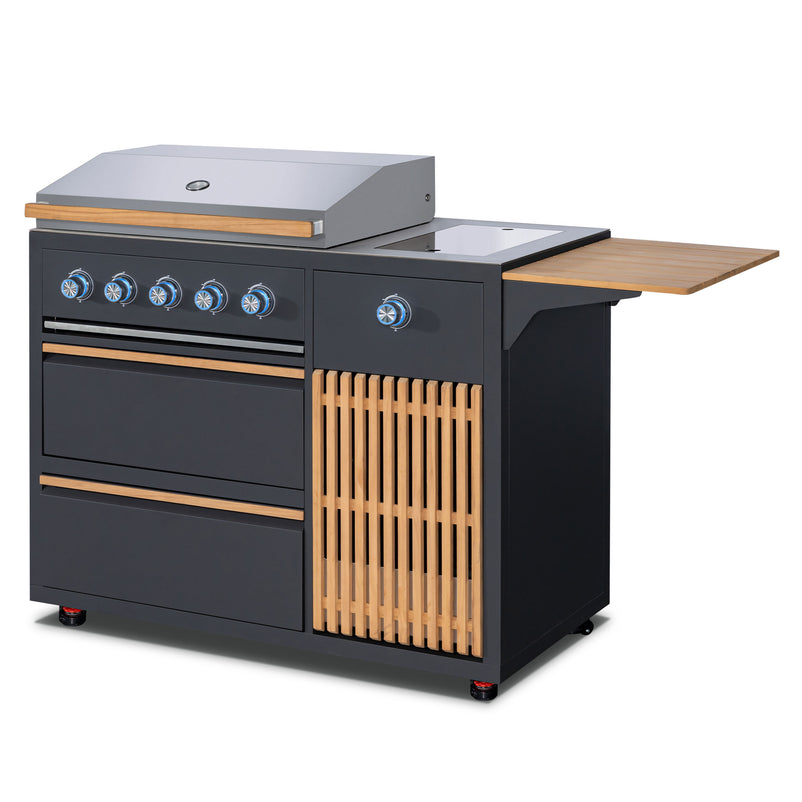 CHEF Compoziție grătar încastrat, chiuvetă și frigider