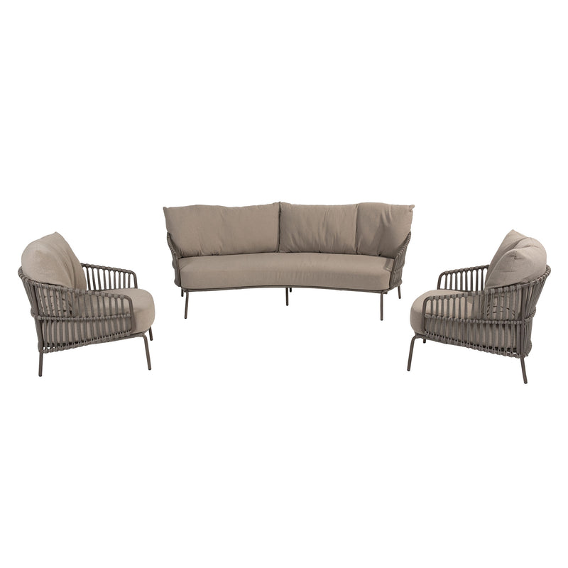 CAPALBIO/BOAZ Set mobilier terasă/grădină, 2 fotolii, taburet, canapea și măsuță