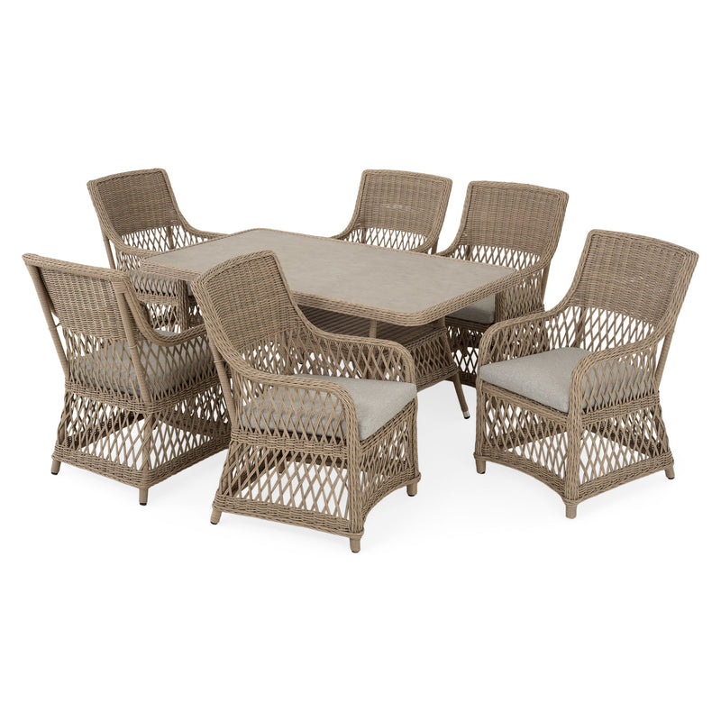 COSETTE Set mobilier terasă/grădină, 6 scaune și masă