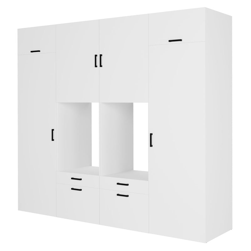 WASH&STORE Set mobilier baie, 8 piese dulapuri baie mașina spălat/uscător