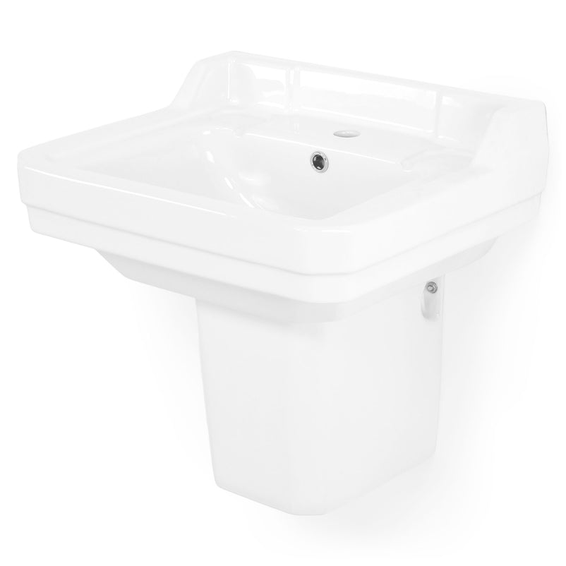 NALA Lavoar suspendat cu semi-piedestal, ceramică