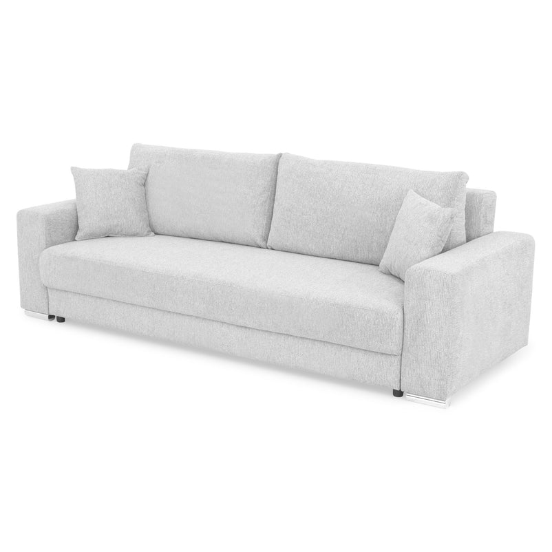 ANTONY Canapea extensibilă, 3 locuri, ladă depozitare, stofă