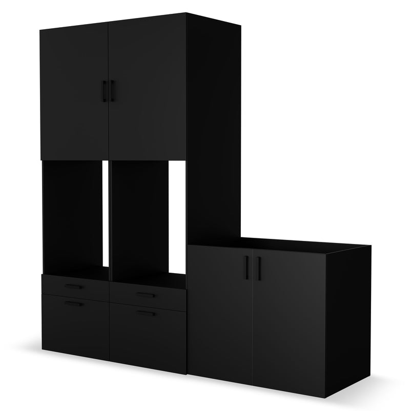 WASH&STORE Set mobilier baie, 5 piese dulapuri baie mașină spălat/uscător